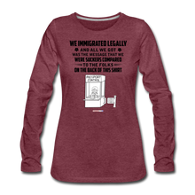 Load image into Gallery viewer, ALL WE GOT - Women's Premium Long Sleeve T-Shirt - heather burgundy