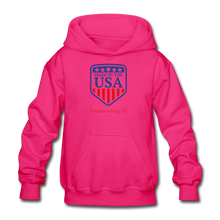 Load image into Gallery viewer, MADE IN THE USA - Gildan Heavy Blend Youth Hoodie - fuchsia