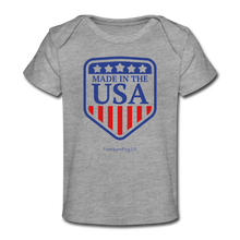 Load image into Gallery viewer, MADE IN THE USA - Organic Baby T-Shirt - heather gray