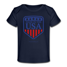 Load image into Gallery viewer, MADE IN THE USA - Organic Baby T-Shirt - dark navy