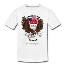 Load image into Gallery viewer, AMERICAN SPIRIT - Kid’s Premium Organic T-Shirt - white