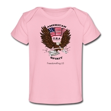 Load image into Gallery viewer, AMERICAN SPIRIT - Organic Baby T-Shirt - light pink