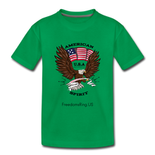 Load image into Gallery viewer, AMERICAN SPIRIT - Kids' Premium T-Shirt - kelly green