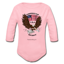 Load image into Gallery viewer, AMERICAN SPIRIT - Organic Long Sleeve Baby Bodysuit - light pink