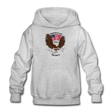 Load image into Gallery viewer, AMERICAN SPIRIT - Gildan Heavy Blend Youth Hoodie - heather gray