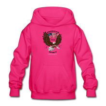 Load image into Gallery viewer, AMERICAN SPIRIT - Gildan Heavy Blend Youth Hoodie - fuchsia