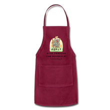 Load image into Gallery viewer, STOP FEEDING THE WOKEDILE! - Adjustable Apron - burgundy