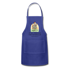 Load image into Gallery viewer, STOP FEEDING THE WOKEDILE! - Adjustable Apron - royal blue