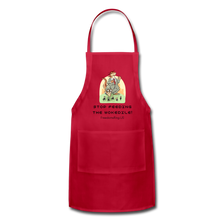 Load image into Gallery viewer, STOP FEEDING THE WOKEDILE! - Adjustable Apron - red