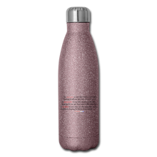 Load image into Gallery viewer, STOP FEEDING THE WOKEDILE! - Double-Sided Printing on Insulated Stainless Steel Water Bottle - pink glitter