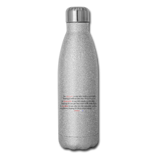 Load image into Gallery viewer, STOP FEEDING THE WOKEDILE! - Double-Sided Printing on Insulated Stainless Steel Water Bottle - silver glitter