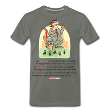 Load image into Gallery viewer, FEEDING THE WOKEDILE - Men's Premium T-Shirt - asphalt gray