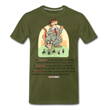 Load image into Gallery viewer, FEEDING THE WOKEDILE - Men's Premium T-Shirt - olive green