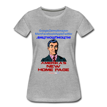 Load image into Gallery viewer, AMERIKA'S NEW HOME PAGE - Women’s Premium T-Shirt - heather gray