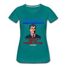 Load image into Gallery viewer, AMERIKA'S NEW HOME PAGE - Women’s Premium T-Shirt - teal