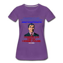 Load image into Gallery viewer, AMERIKA'S NEW HOME PAGE - Women’s Premium T-Shirt - purple
