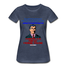 Load image into Gallery viewer, AMERIKA'S NEW HOME PAGE - Women’s Premium T-Shirt - heather blue