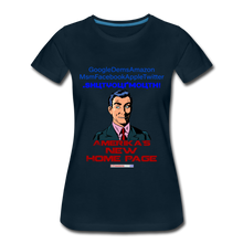 Load image into Gallery viewer, AMERIKA'S NEW HOME PAGE - Women’s Premium T-Shirt - deep navy