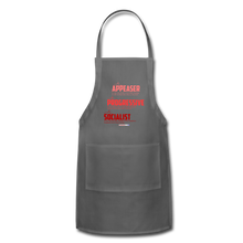 Load image into Gallery viewer, APPEASER, PROGRESSIVE, SOCIALIST - Adjustable Apron - charcoal