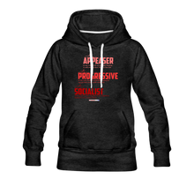 Load image into Gallery viewer, APPEASER, PROGRESSIVE, SOCIALIST - Women’s Premium Hoodie - charcoal gray