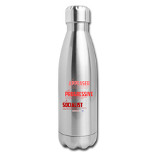 Load image into Gallery viewer, APPEASER, PROGRESSIVE, SOCIALIST - Insulated Stainless Steel Water Bottle - silver