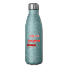 Load image into Gallery viewer, APPEASER, PROGRESSIVE, SOCIALIST - Insulated Stainless Steel Water Bottle - turquoise glitter