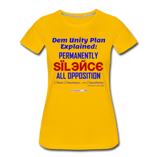 Load image into Gallery viewer, DEM UNITY PLAN - Women’s Premium T-Shirt - sun yellow