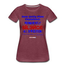 Load image into Gallery viewer, DEM UNITY PLAN - Women’s Premium T-Shirt - heather burgundy