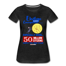 Load image into Gallery viewer, ELECTIONS HAVE CONSEQUENCES... - Women’s Premium T-Shirt - charcoal gray