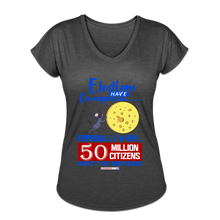 Load image into Gallery viewer, ELECTIONS HAVE CONSEQUENCES... - Women's Tri-Blend V-Neck T-Shirt - deep heather