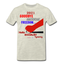 Load image into Gallery viewer, GOODBYE AMERICAN FREEDOM - Men's Premium T-Shirt - heather oatmeal
