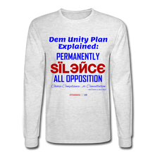 Load image into Gallery viewer, DEM UNITY PLAN - Men's Long Sleeve T-Shirt - light heather gray