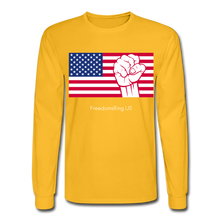 Load image into Gallery viewer, USA STRONG - Men's Long Sleeve T-Shirt - gold
