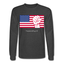 Load image into Gallery viewer, USA STRONG - Men's Long Sleeve T-Shirt - heather black