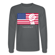 Load image into Gallery viewer, USA STRONG - Men's Long Sleeve T-Shirt - charcoal