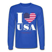 Load image into Gallery viewer, I LOVE USA - Men's Long Sleeve T-Shirt - royal blue