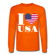 Load image into Gallery viewer, I LOVE USA - Men's Long Sleeve T-Shirt - orange