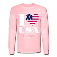 Load image into Gallery viewer, I LOVE USA - Men's Long Sleeve T-Shirt - pink