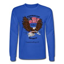 Load image into Gallery viewer, AMERICAN SPIRIT - Men's Long Sleeve T-Shirt - royal blue