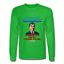 Load image into Gallery viewer, AMERIKA'S NEW HOME PAGE - Men's Long Sleeve T-Shirt - bright green