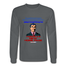 Load image into Gallery viewer, AMERIKA'S NEW HOME PAGE - Men's Long Sleeve T-Shirt - charcoal