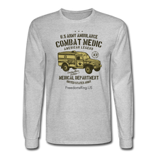 Load image into Gallery viewer, US COMBAT MEDIC - Men's Long Sleeve T-Shirt - heather gray