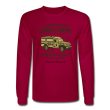 Load image into Gallery viewer, US COMBAT MEDIC - Men's Long Sleeve T-Shirt - dark red