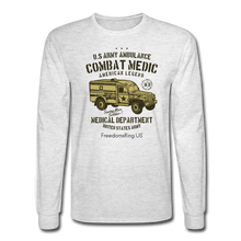 Load image into Gallery viewer, US COMBAT MEDIC - Men's Long Sleeve T-Shirt - light heather gray