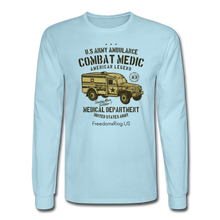 Load image into Gallery viewer, US COMBAT MEDIC - Men's Long Sleeve T-Shirt - powder blue