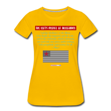 Load image into Gallery viewer, THE LEFT'S PLEDGE OF ALLEGIANCE - Women’s Premium T-Shirt - sun yellow