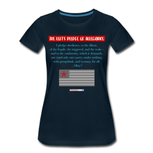 Load image into Gallery viewer, THE LEFT'S PLEDGE OF ALLEGIANCE - Women’s Premium T-Shirt - deep navy