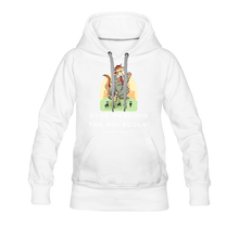 Load image into Gallery viewer, STOP FEEDING THE WOKEDILE! - Two-Sided Printing on Women’s Premium Hoodie - white