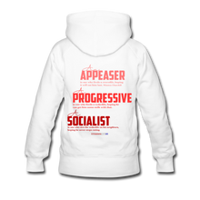 Load image into Gallery viewer, STOP FEEDING THE WOKEDILE! - Two-Sided Printing on Women’s Premium Hoodie - white