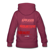 Load image into Gallery viewer, STOP FEEDING THE WOKEDILE! - Two-Sided Printing on Women’s Premium Hoodie - burgundy